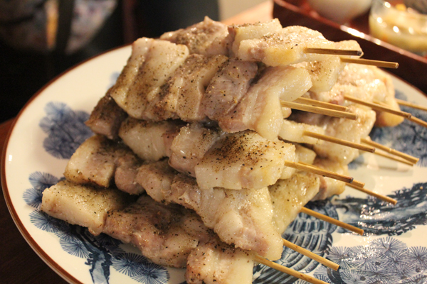 輪台豚の串焼き