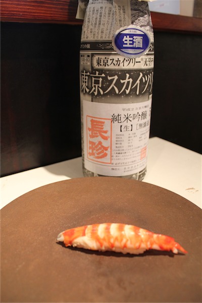 車海老　醤油　×　長珍（愛知）純米吟醸生　23BY　35℃