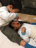 仕上げはお兄ちゃん