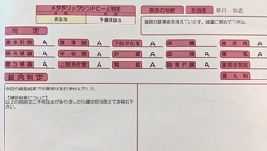 健康診断の結果