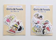 「Girls & Foods」のフレークシール