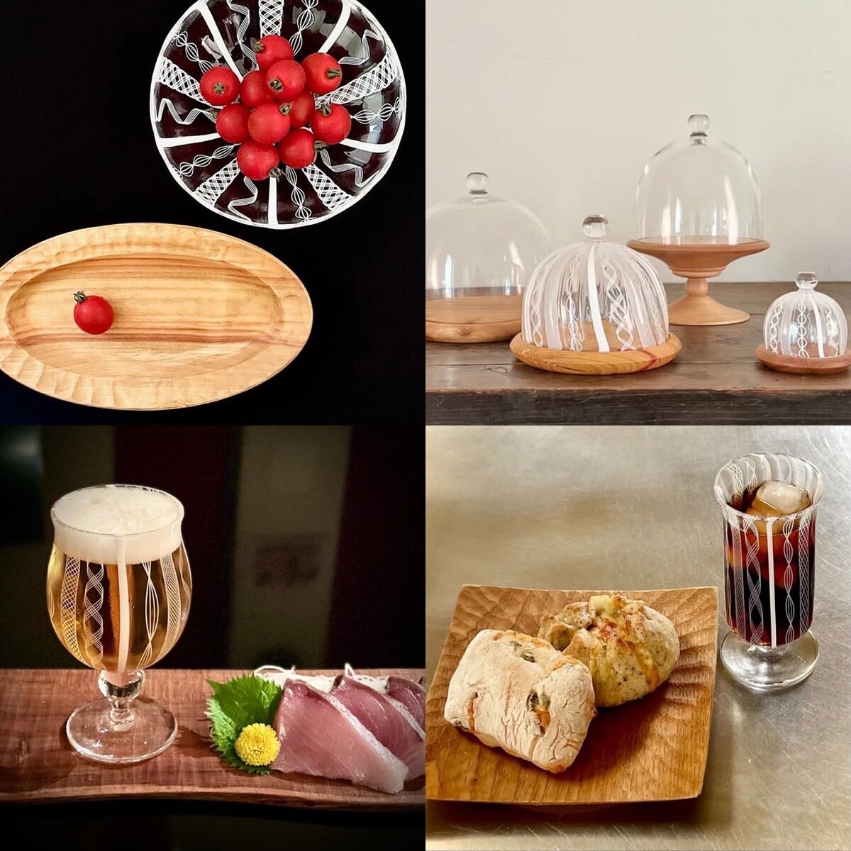 ガラスと木の二人展