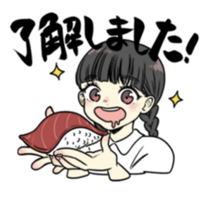 酢飯屋オリジナルLINEスタンプ『Girls & Foods』